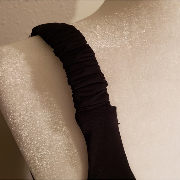 Ruby rox stunning silver black bodycon one shoulder party dress size small - Picture 5 of 8